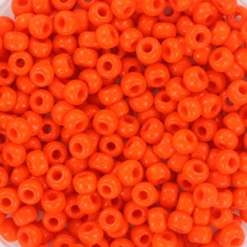 Γυάλινες χάντρες Miyuki seed beads opaque orange(10gr)