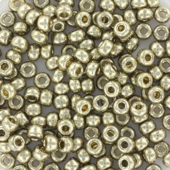 Γυάλινες χάντρες Miyuki round beads duracoat galvanized light pewter 3 mm.(10 gr.)