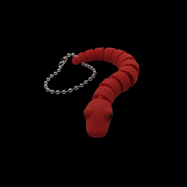Flexi Μπρελόκ Φιδάκι 3D Printed