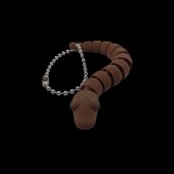 Flexi Μπρελόκ Φιδάκι 3D Printed