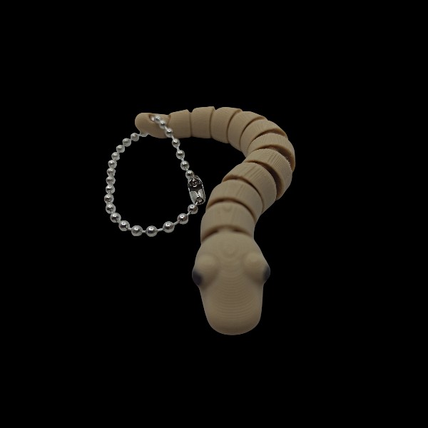 Flexi Μπρελόκ Φιδάκι 3D Printed