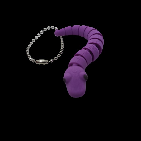 Flexi Μπρελόκ Φιδάκι 3D Printed