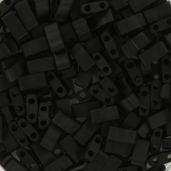 miyuki half tila 5x2.3 mm - opaque matte black(5gr)(± 125 pieces)