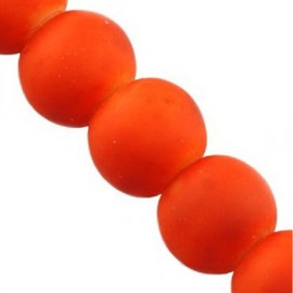 Γυάλινες πορτοκαλί 6mm(20 τεμ)