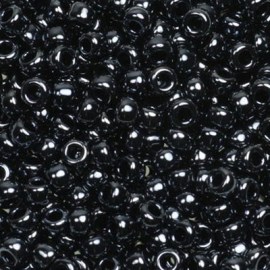 Γυάλινες χάντρες Miyuki round beads metallic gunmetal 3 mm.(10 gr.)