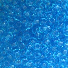 Γυάλινες χάντρες Toho 2,2mm γαλάζιες διάφανες.(10 gr.)