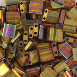 miyuki tila 5x5 mm - metallic iris gold(5gr)(± 59 pieces)