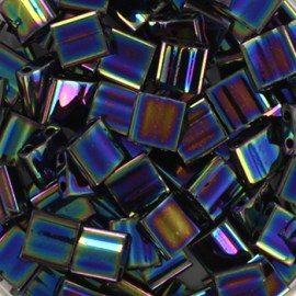 miyuki tila 5x5 mm - metallic iris variegated blue(5gr)(± 59 pieces)