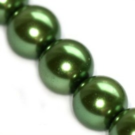 Πέρλες  πράσινες 10mm(30 τεμ)