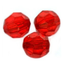Πλαστικές πολύπλευρες  κόκκινες 10mm(30 τεμ)