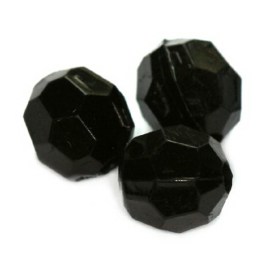 Πλαστικές πολύπλευρες  μαύρες 6mm(10 gr)