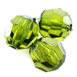 Πλαστικές πολύπλευρες  πράσινες 14mm(10 τεμ)