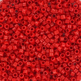 Χάντρες Miyuki Delica beads opaque red 1.6 x 1.3 mm(5gr)