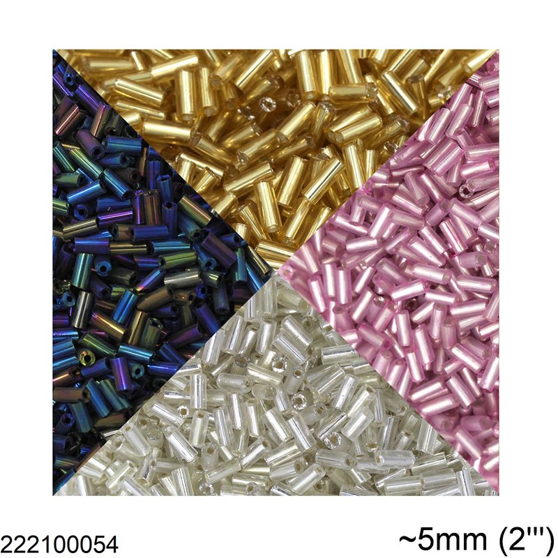 Χανδράκι Γυάλινο Ροκάι Σωληνάκι 4.5-5mm(20gr)